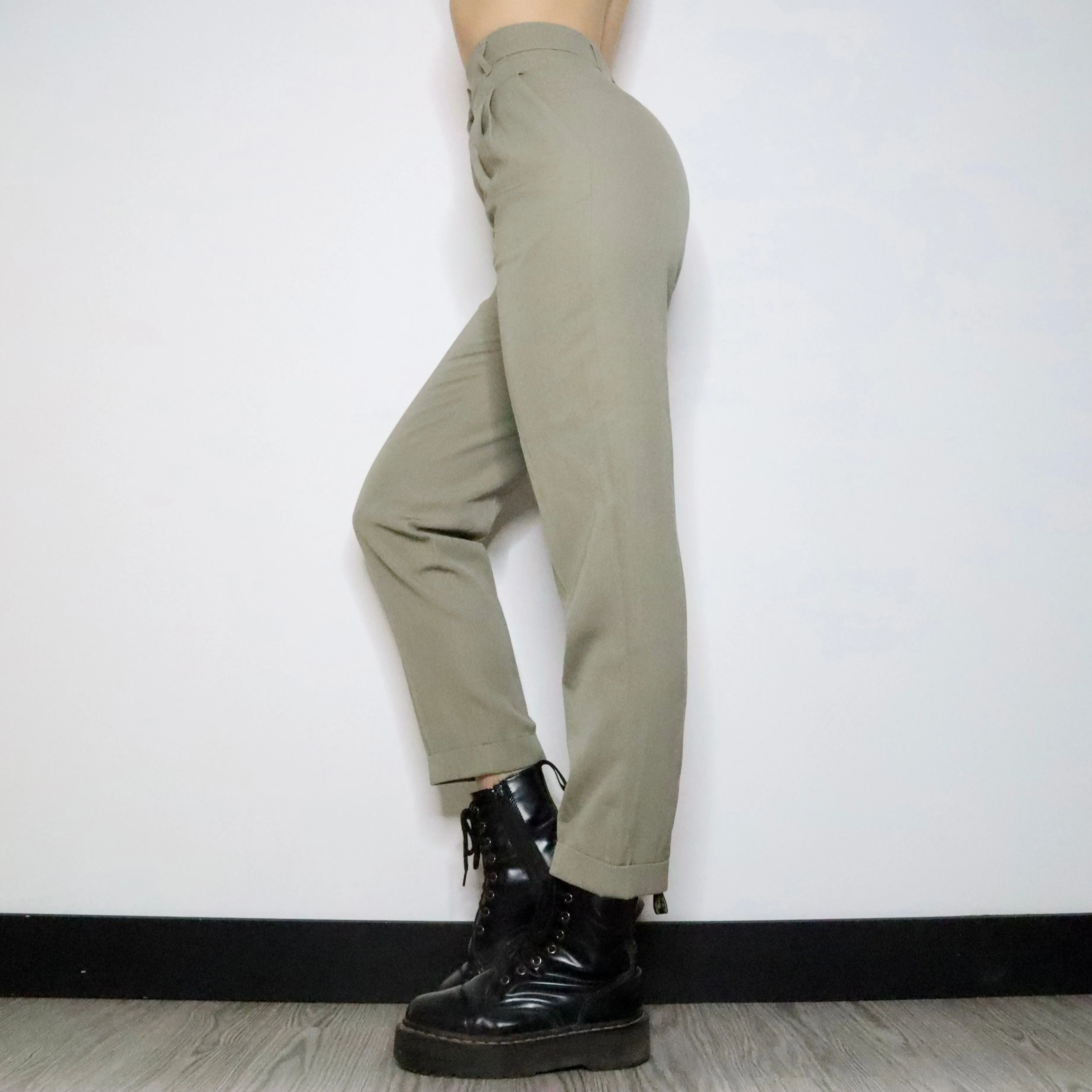 Italian High Waisted Sage Pants (XS-S)