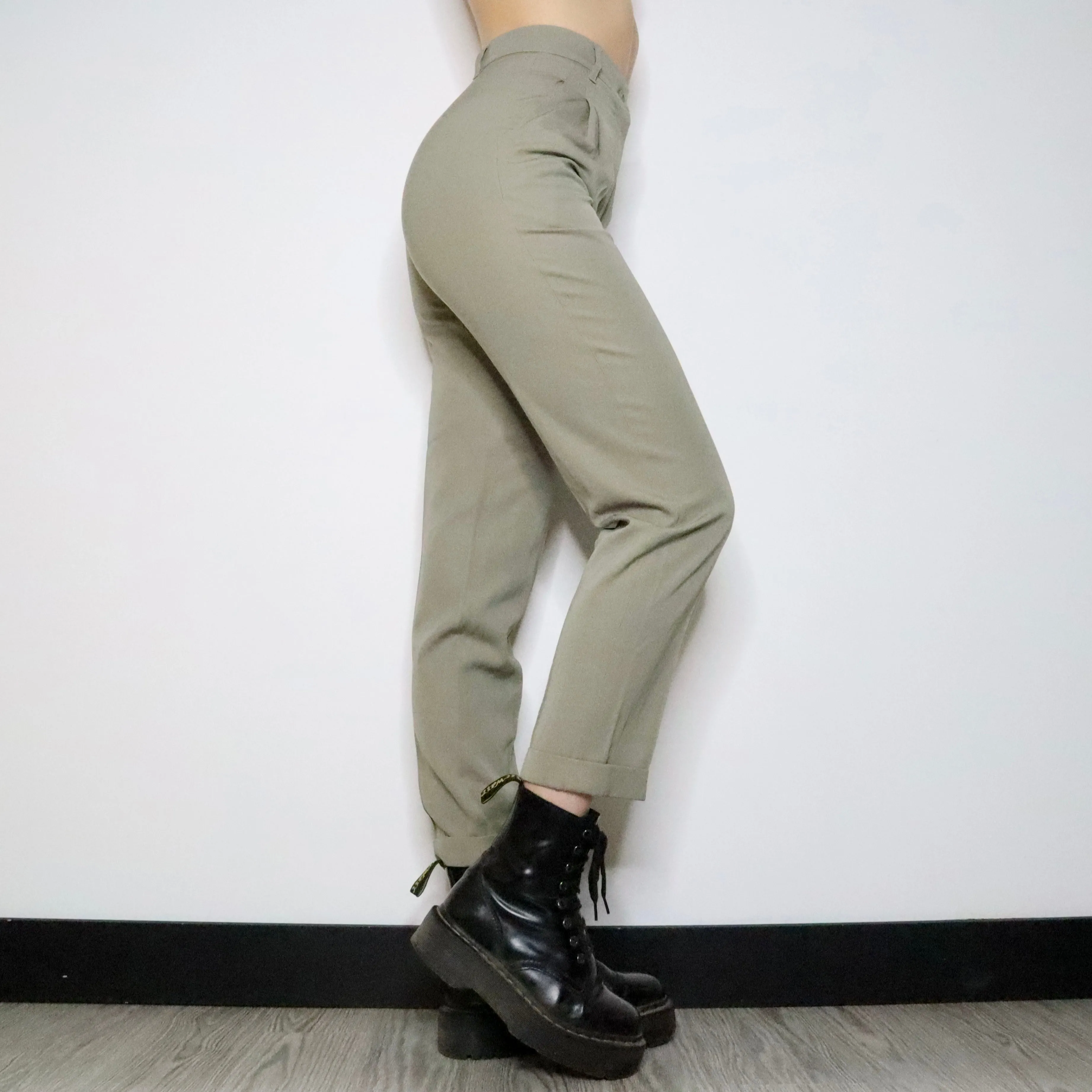Italian High Waisted Sage Pants (XS-S)