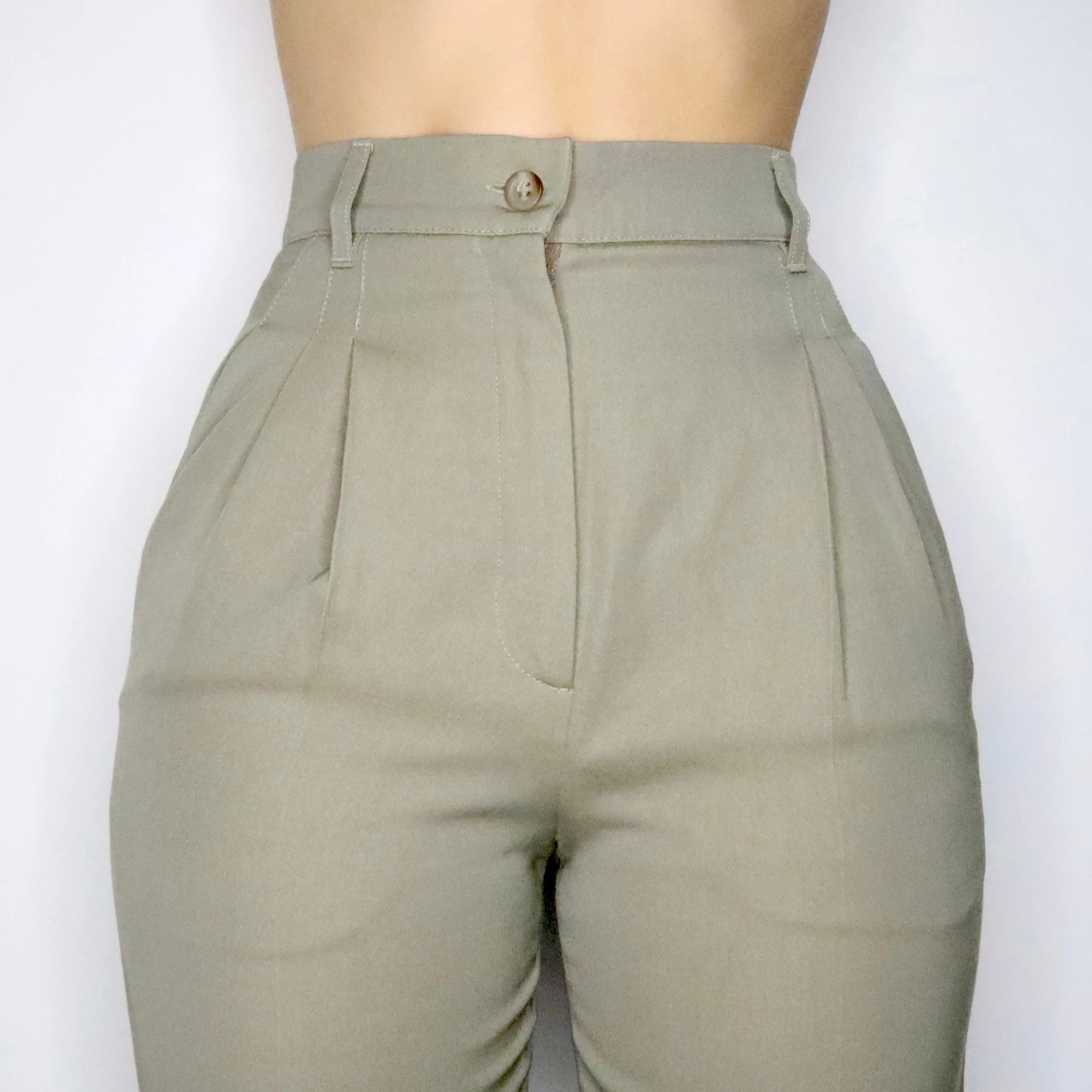 Italian High Waisted Sage Pants (XS-S)