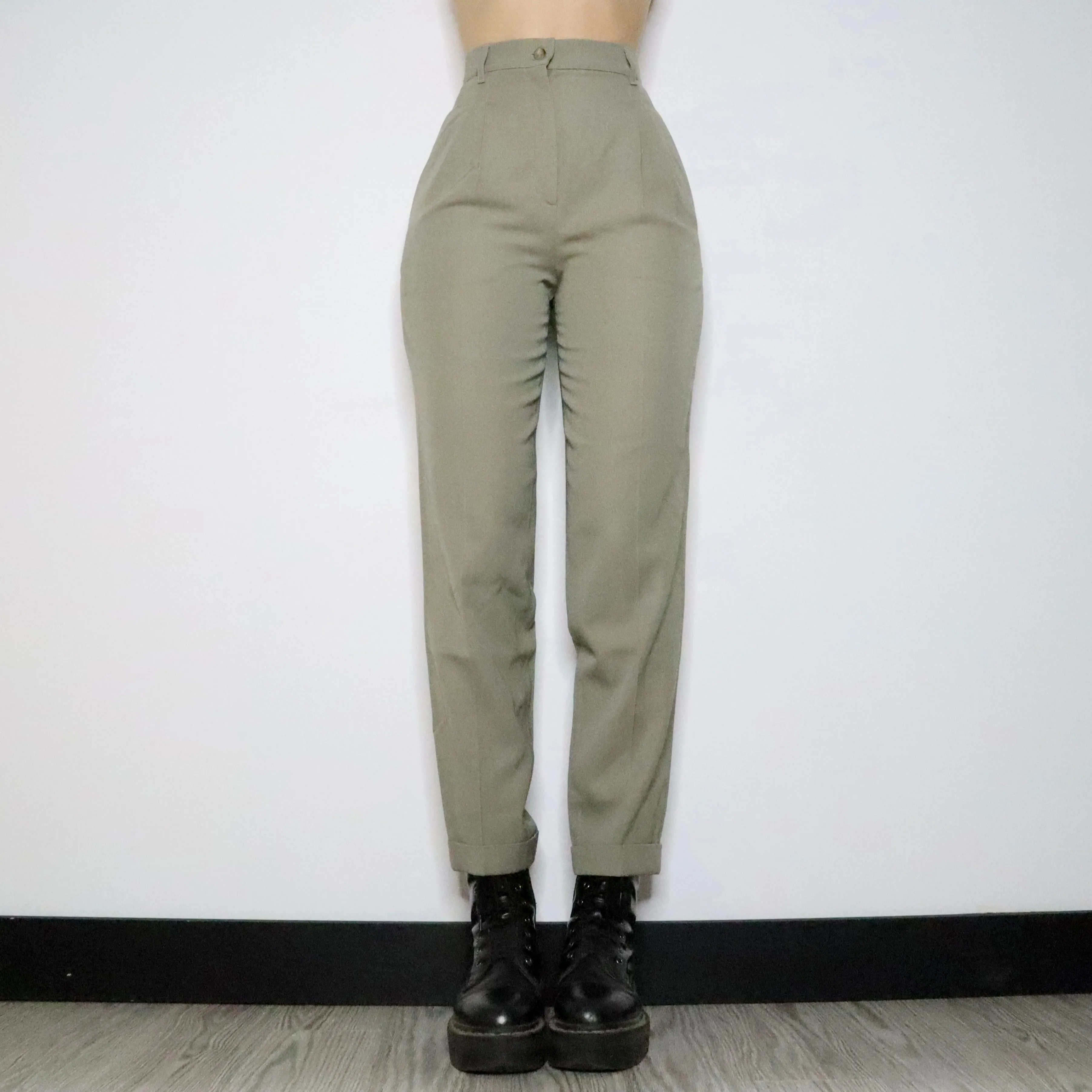 Italian High Waisted Sage Pants (XS-S)
