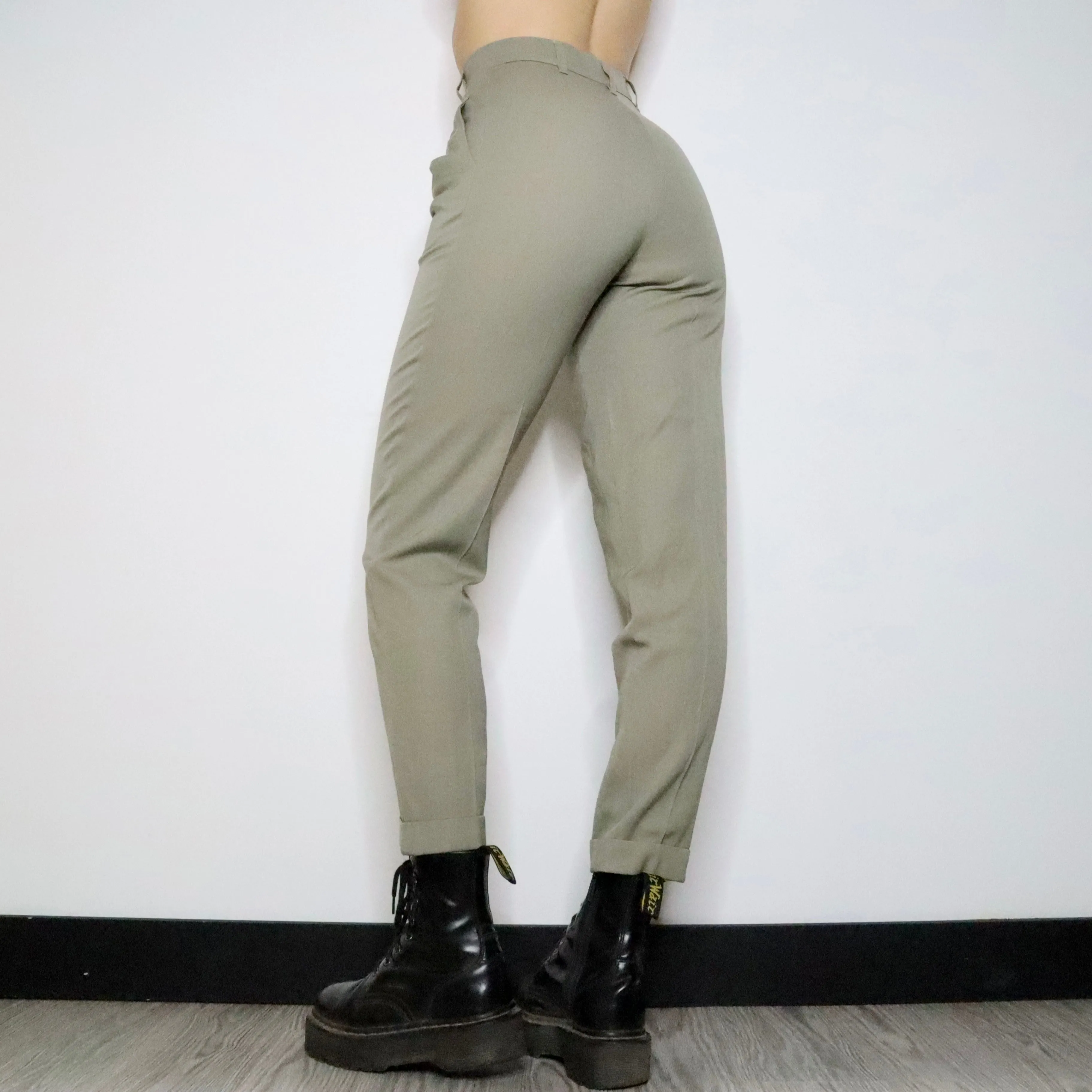 Italian High Waisted Sage Pants (XS-S)