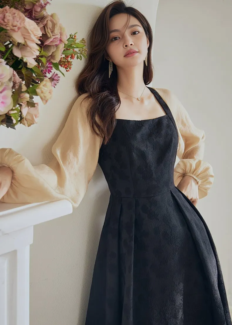 JACQUARD TEXTURE SWING DRESS
