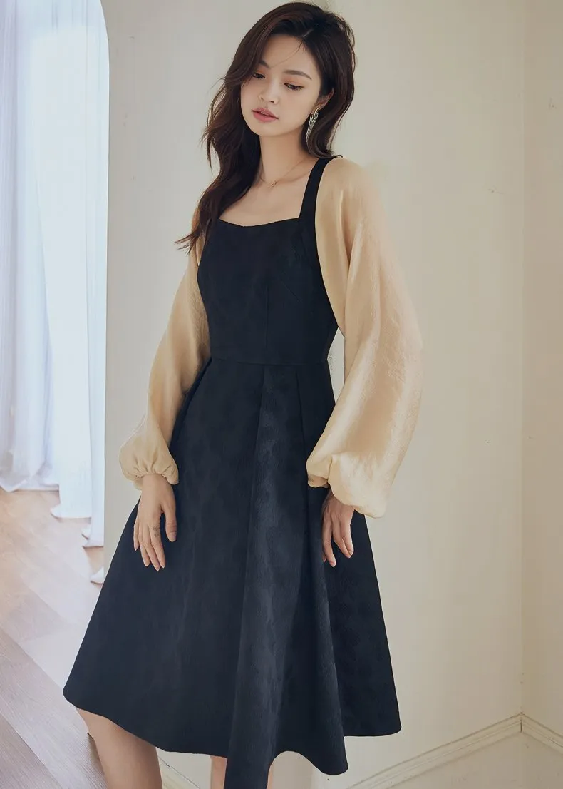 JACQUARD TEXTURE SWING DRESS