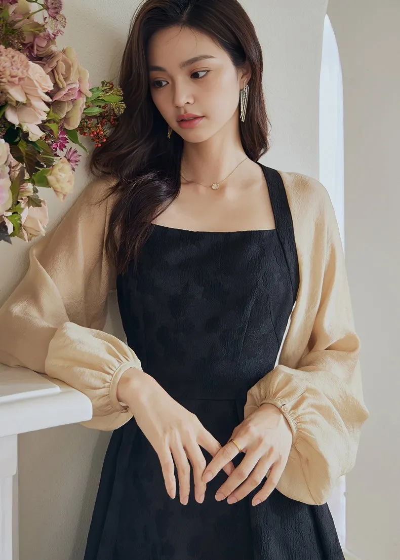 JACQUARD TEXTURE SWING DRESS