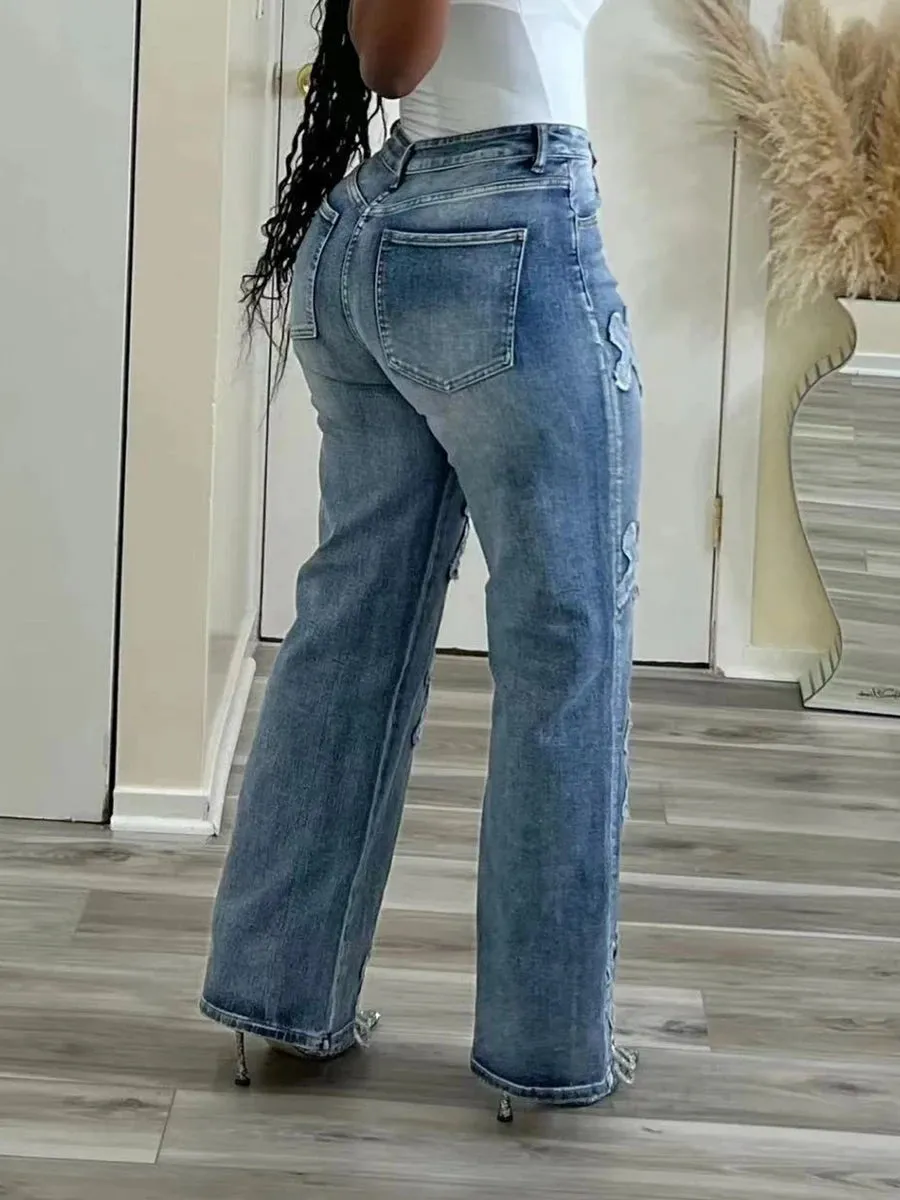 Just Like Heaven High Waisted Straight Leg Pants