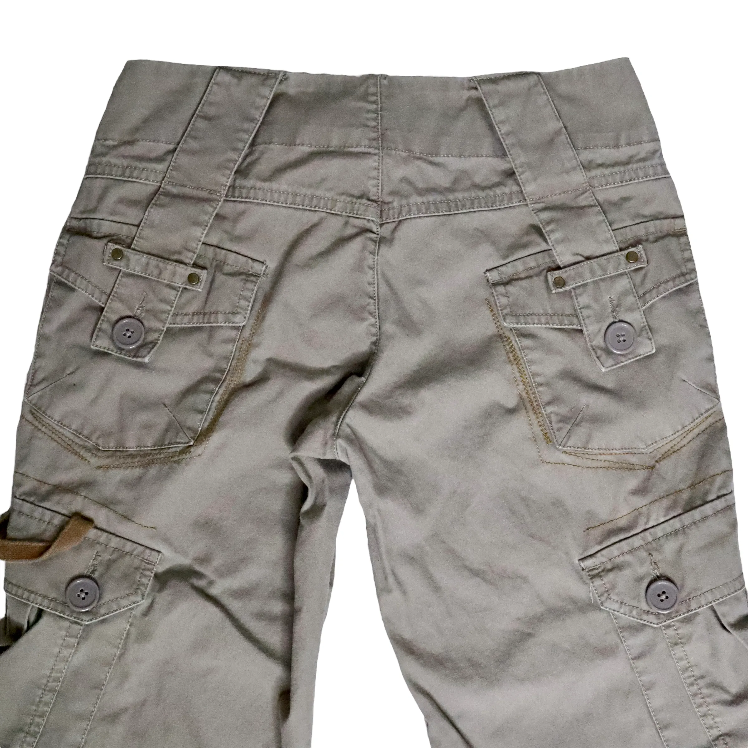 Khaki Low Rise Cargo Pants (XS-S)