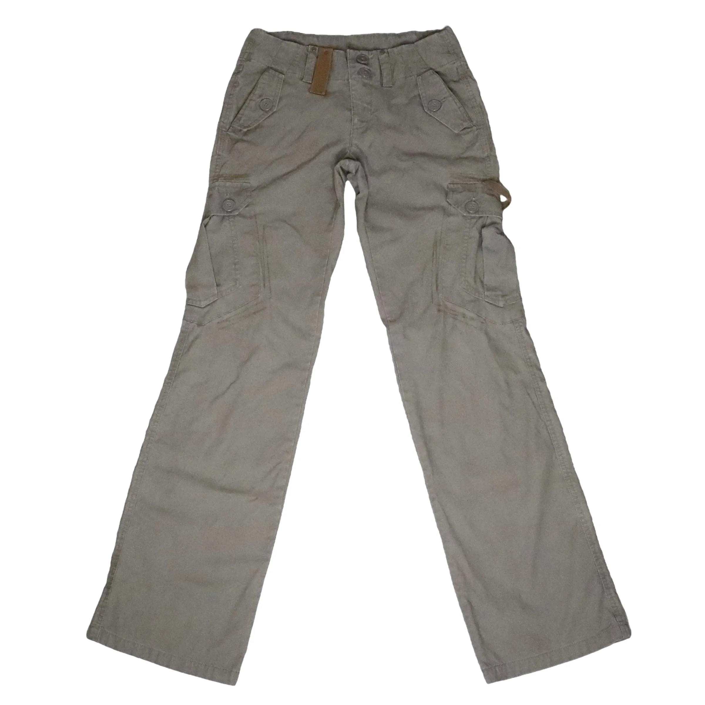 Khaki Low Rise Cargo Pants (XS-S)