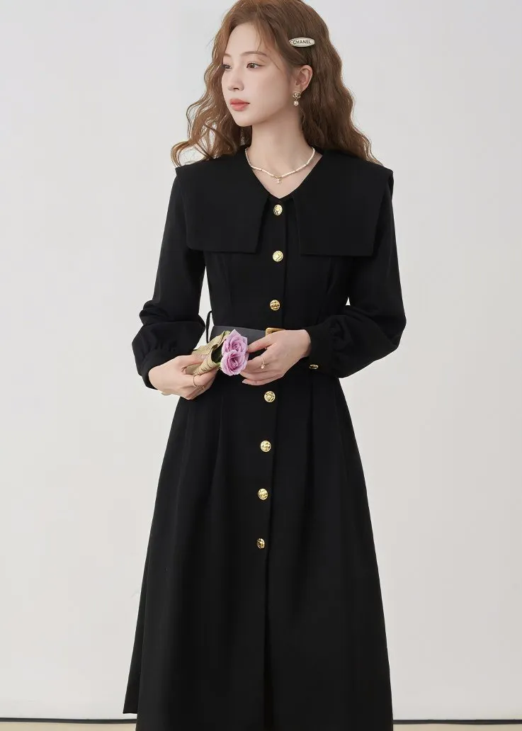LARGE COLLAR BUTTON DRESS