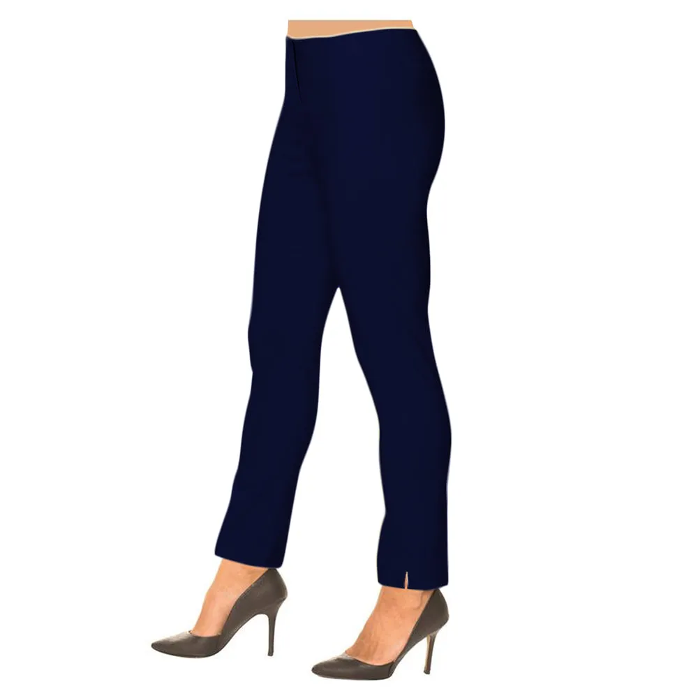 Lior "Sasha" Pull-On Straight Leg Pant in Navy - SASH-NVY