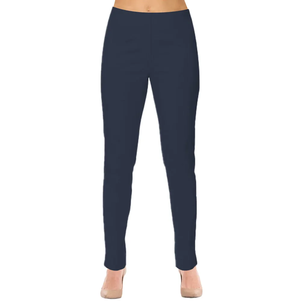 Lior "Sasha" Pull-On Straight Leg Pant in Navy - SASH-NVY