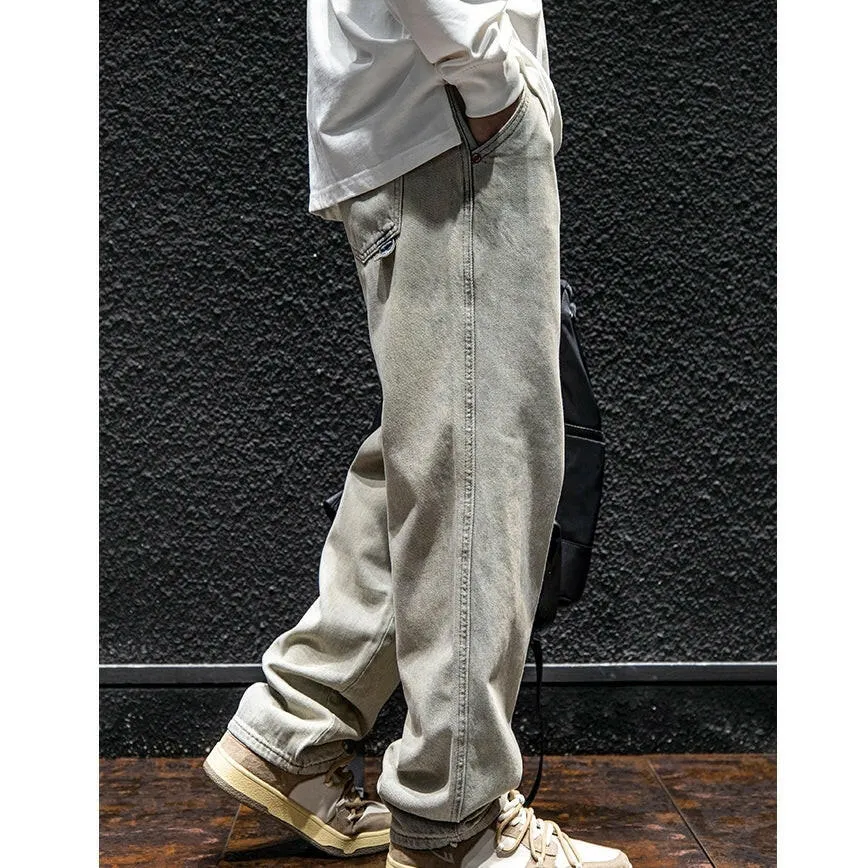 Loose Straight All-match Jeans P0067