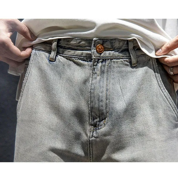 Loose Straight All-match Jeans P0067