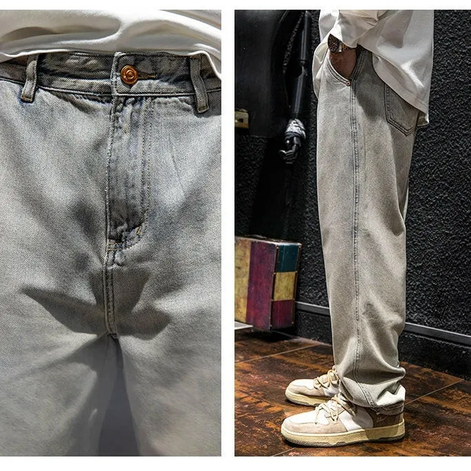 Loose Straight All-match Jeans P0067