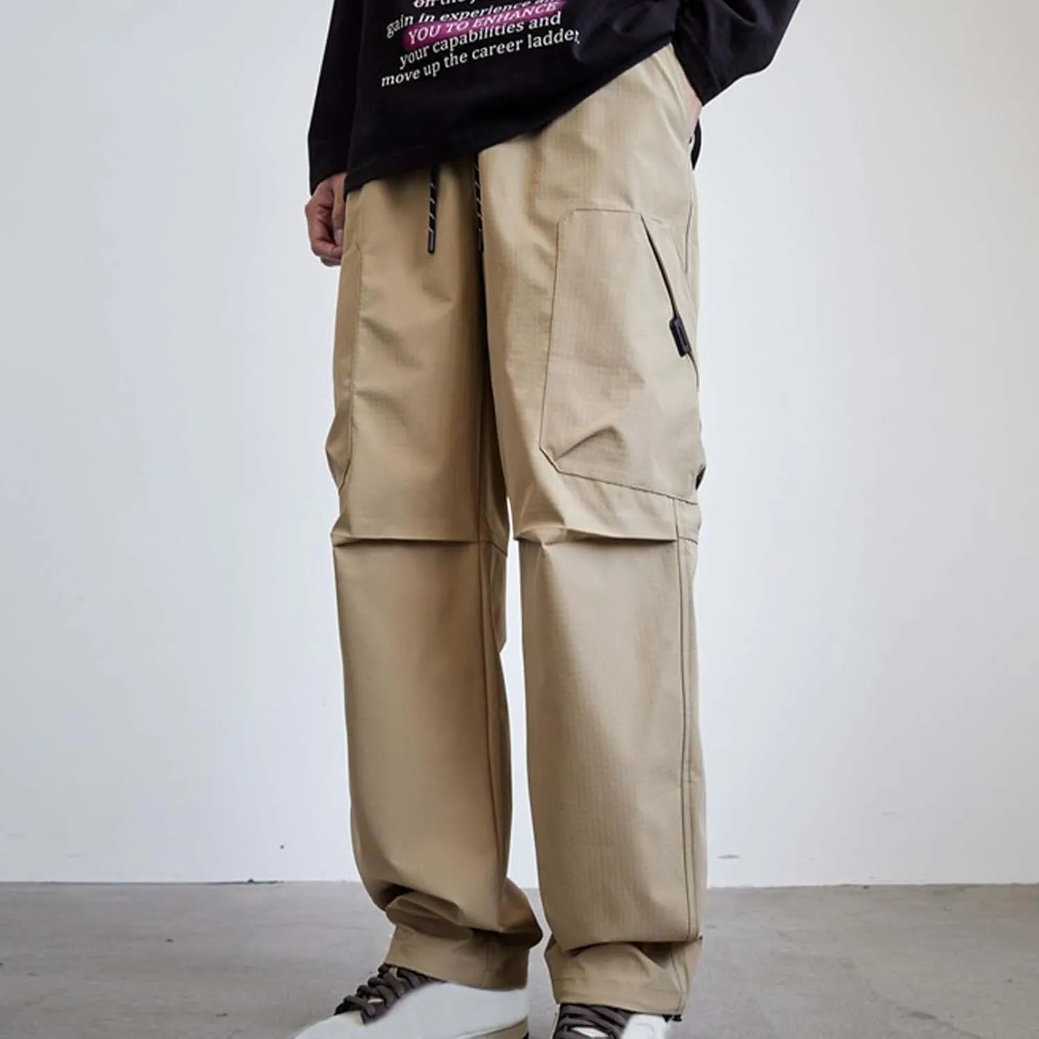 Man Loose Fit Pants for Mens Pleated Straight Leg Basic Long Leg Summer Fall 2025 Y2K