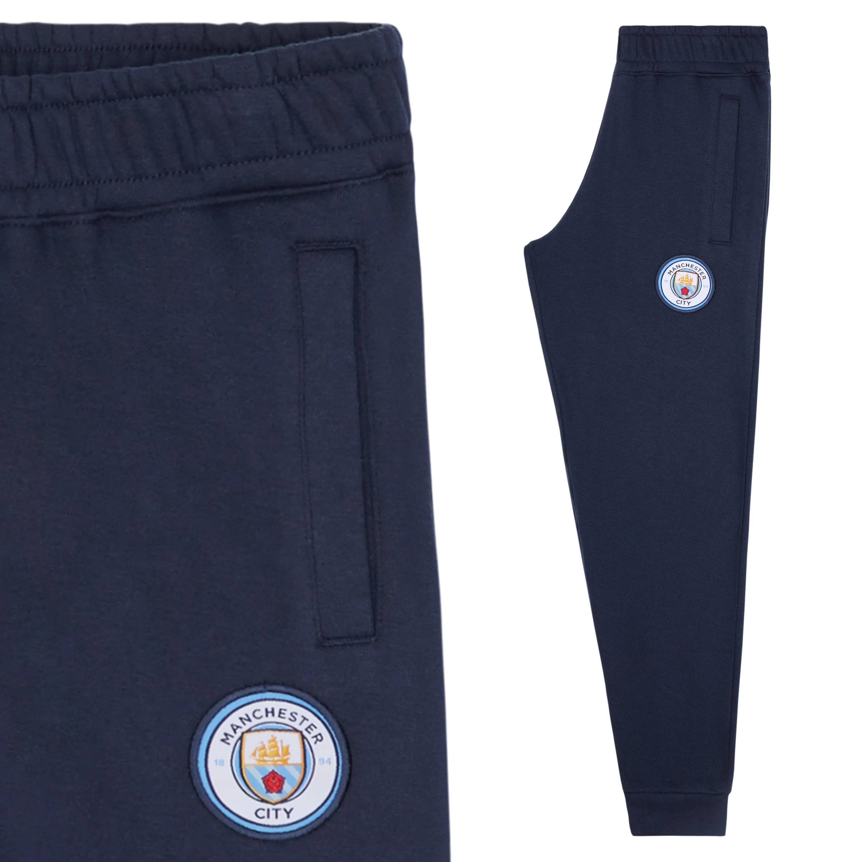 Manchester City F.C. Boys Sweatpants with 2 Pockets Cuffed Ankles