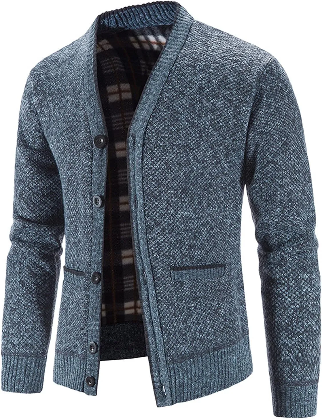 Mens Cardigan Sweater, Mens Cardigan Sweater Casual Soft Shawl Collar Cardigan Stylish Cable Knit Button Up Sweater