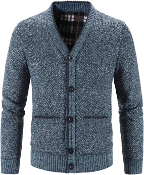 Mens Cardigan Sweater, Mens Cardigan Sweater Casual Soft Shawl Collar Cardigan Stylish Cable Knit Button Up Sweater