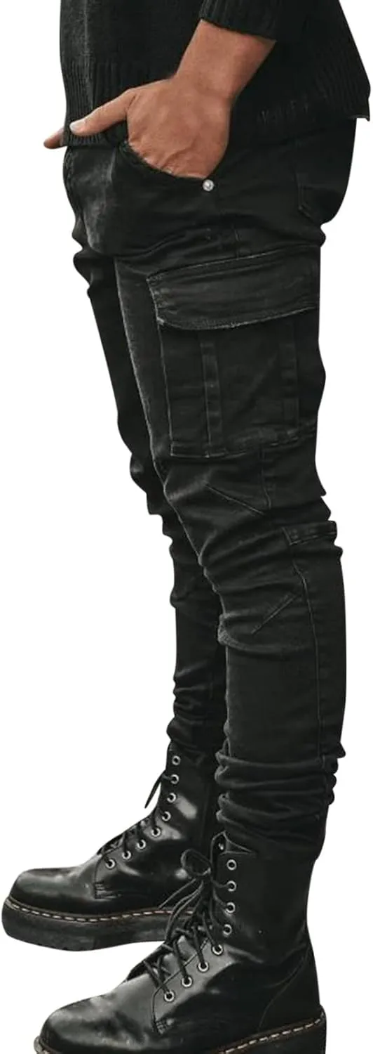Men's Casual Autumn Hip Hop Loose Middle Waist Denim Long Pants Men's Jeans Jeans Men Straight Leg Jeans