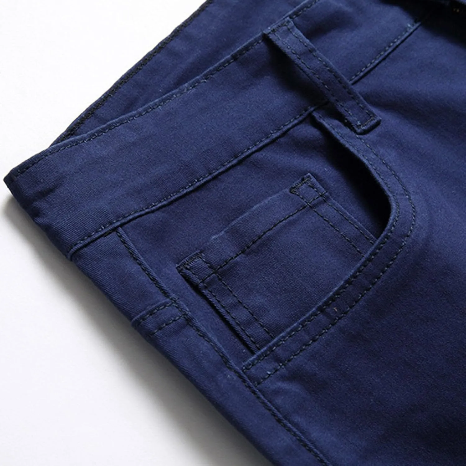 Men's Casual Autumn Hip Hop Loose Middle Waist Denim Long Pants Men's Jeans Jeans Men Straight Leg Jeans
