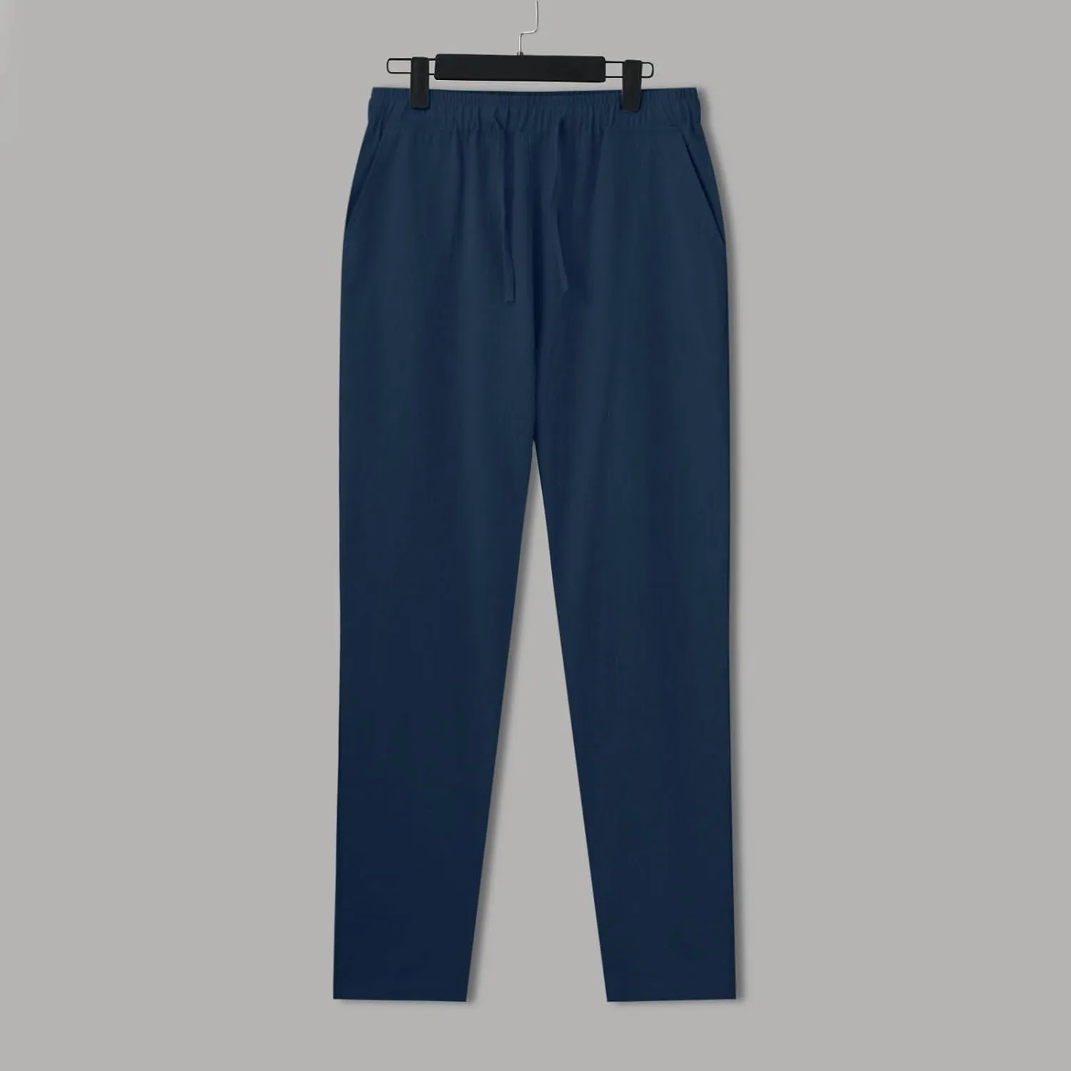 Mens Casual Pants, Elastic Waist Drawstring Summer Breathable Cotton Jogger Pants Linen Yoga Beach Trousers with Pockets
