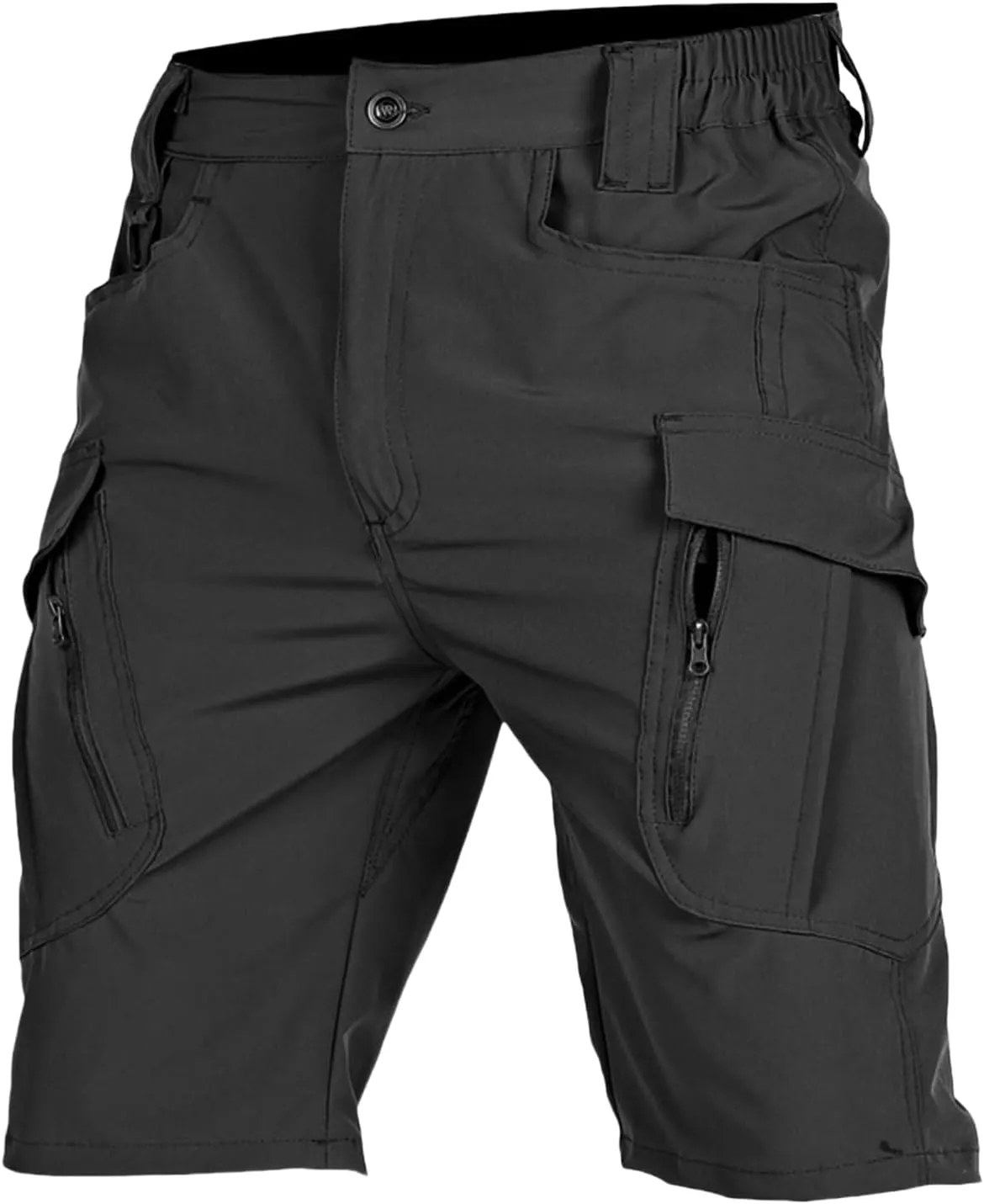 Mens Hiking Cargo Shorts Tactical Quick Dry Classic Shorts Elastic Waist Stretch Breathable Pant with Multi Pocket