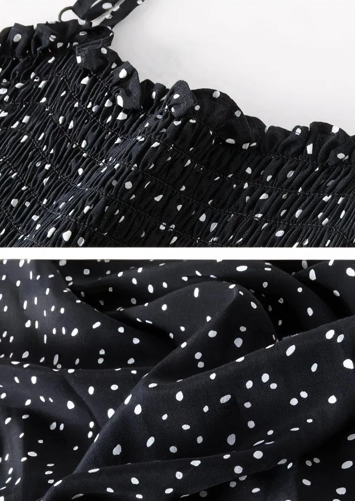 MICRO POLKA DOT DRESS