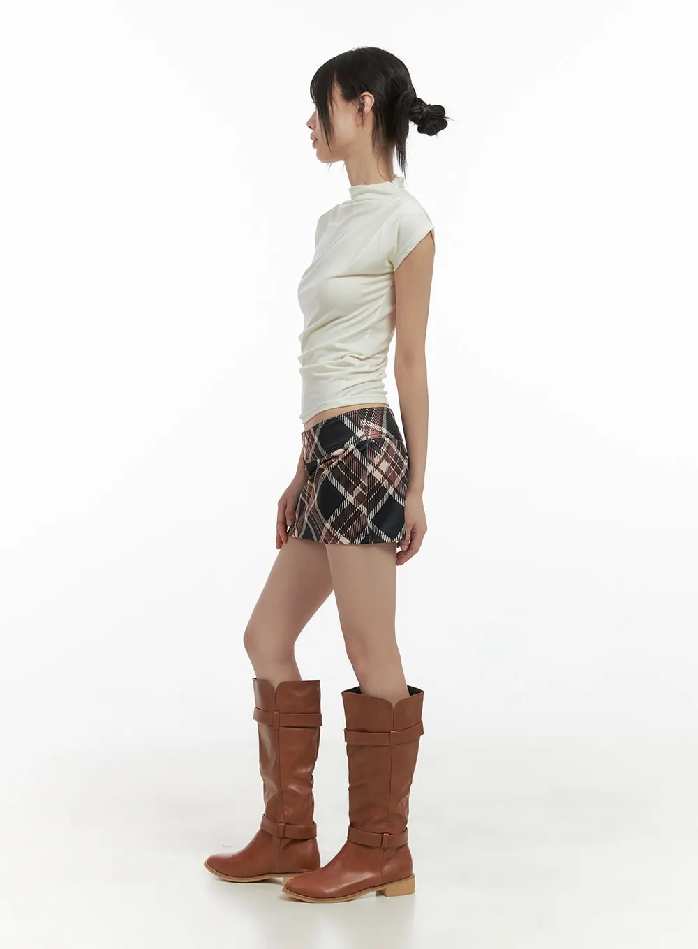 Modern Chic Strap Knee-High Boots CS412