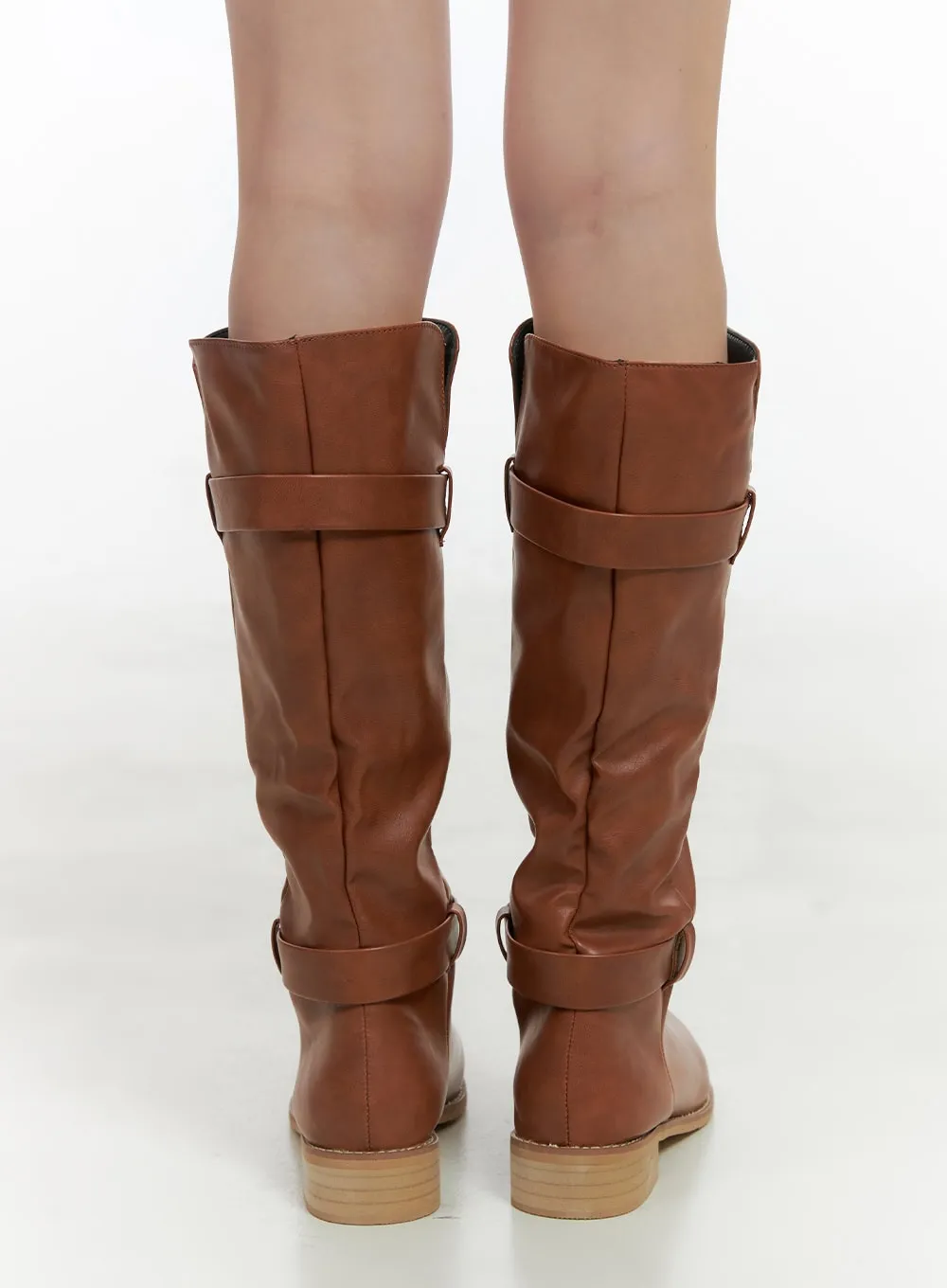 Modern Chic Strap Knee-High Boots CS412