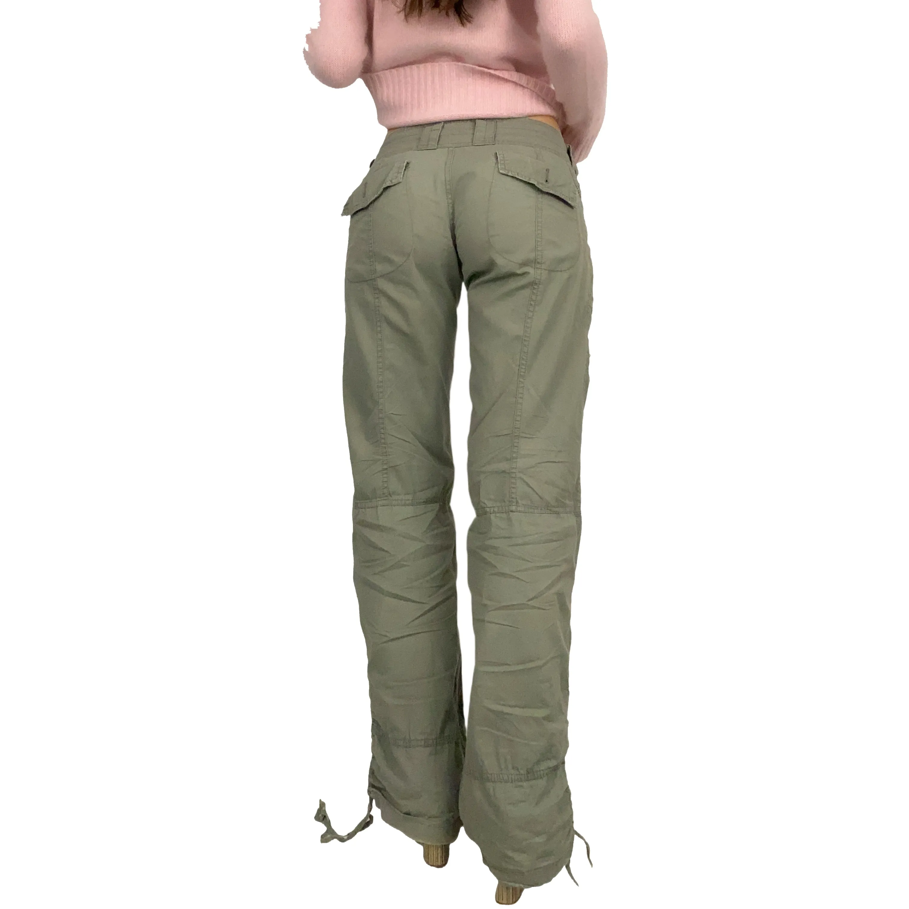 Olive Scrunch Cargos (XS)