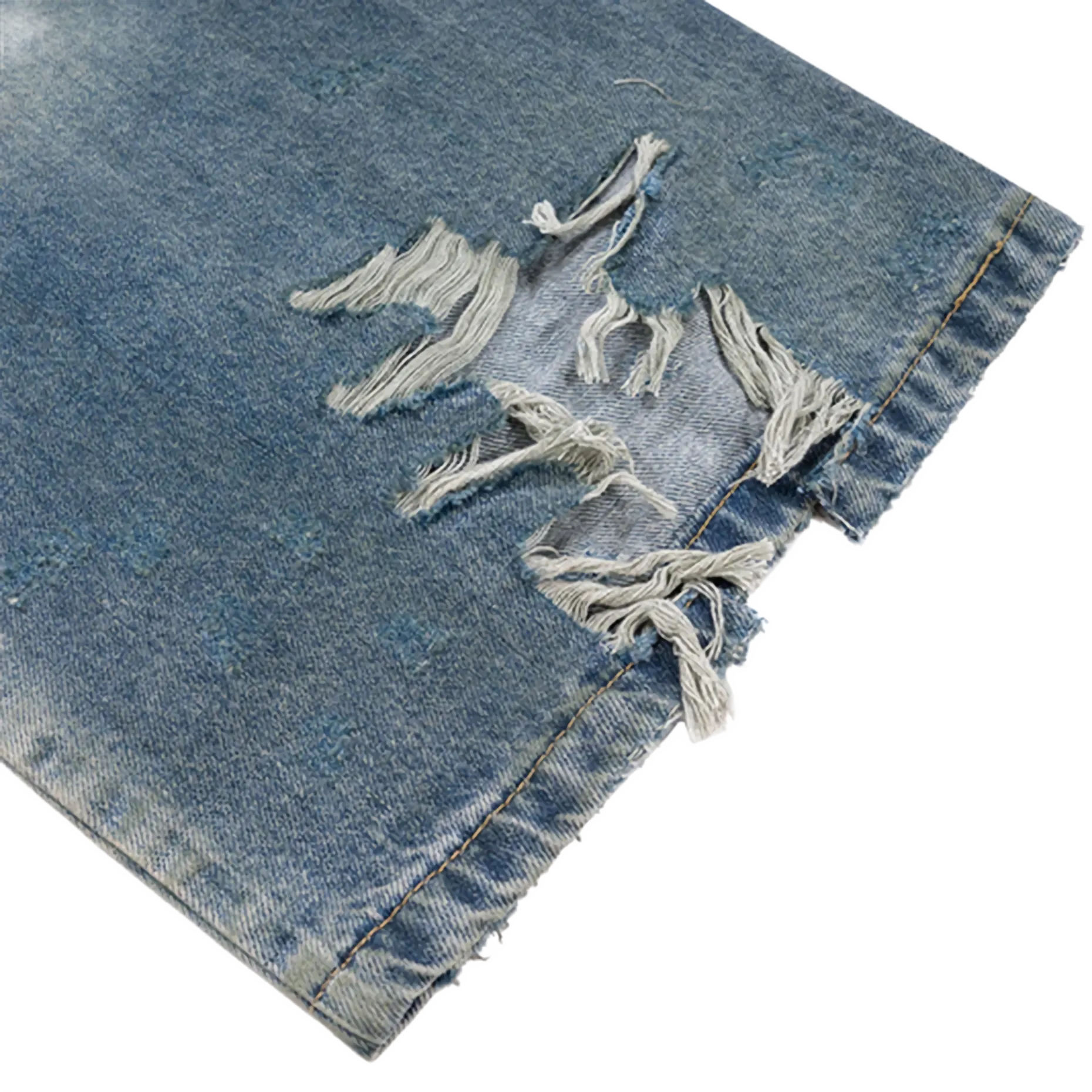 'Opifex' Distressed Wide Leg Baggy Denim Jeans
