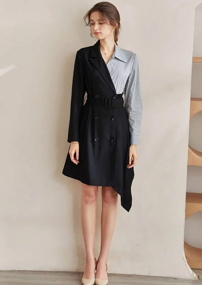 PATCHWORK LACE UP DRESS