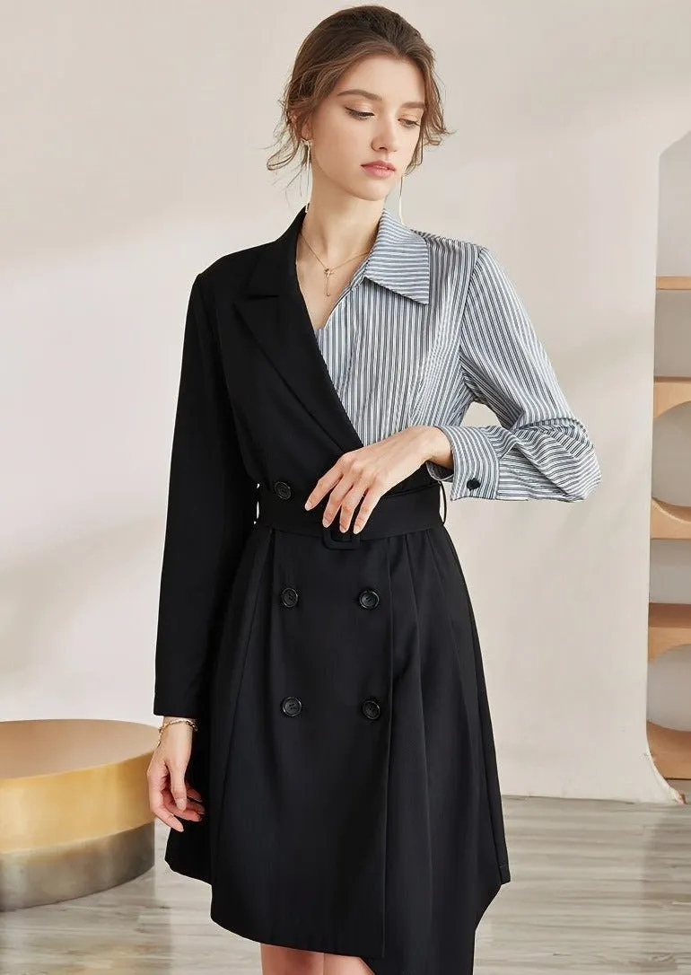 PATCHWORK LACE UP DRESS