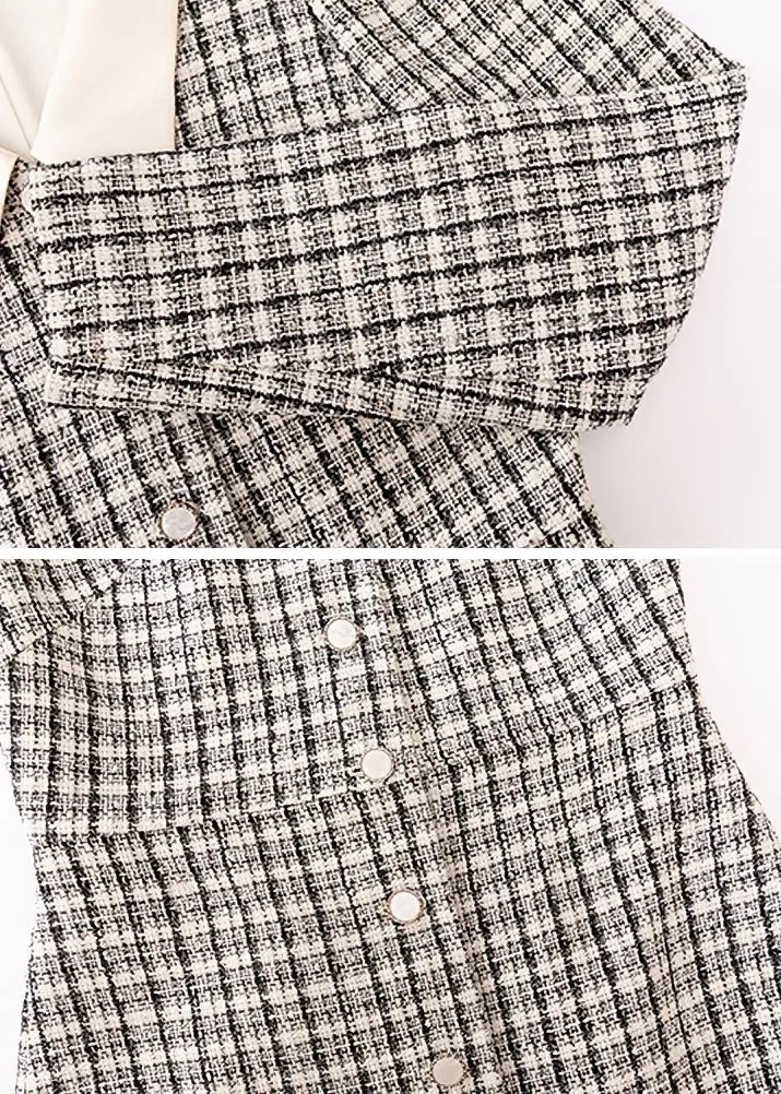 PLAID TWEED SLIM DRESS