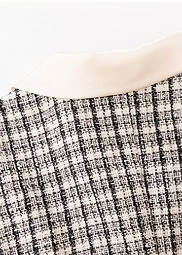 PLAID TWEED SLIM DRESS