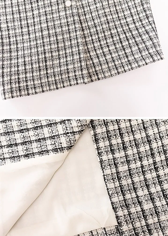 PLAID TWEED SLIM DRESS