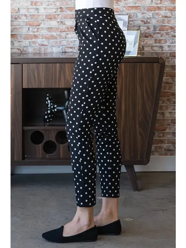 Polkadot straight leg pant