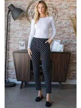 Polkadot straight leg pant