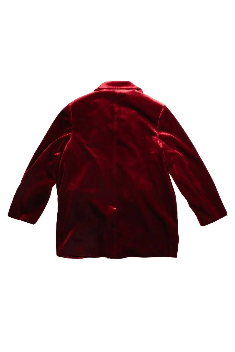 Red Classic Velvet Blazer