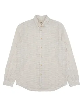 Relaxed Fit Shirt - Natural Crinkle Stripe
