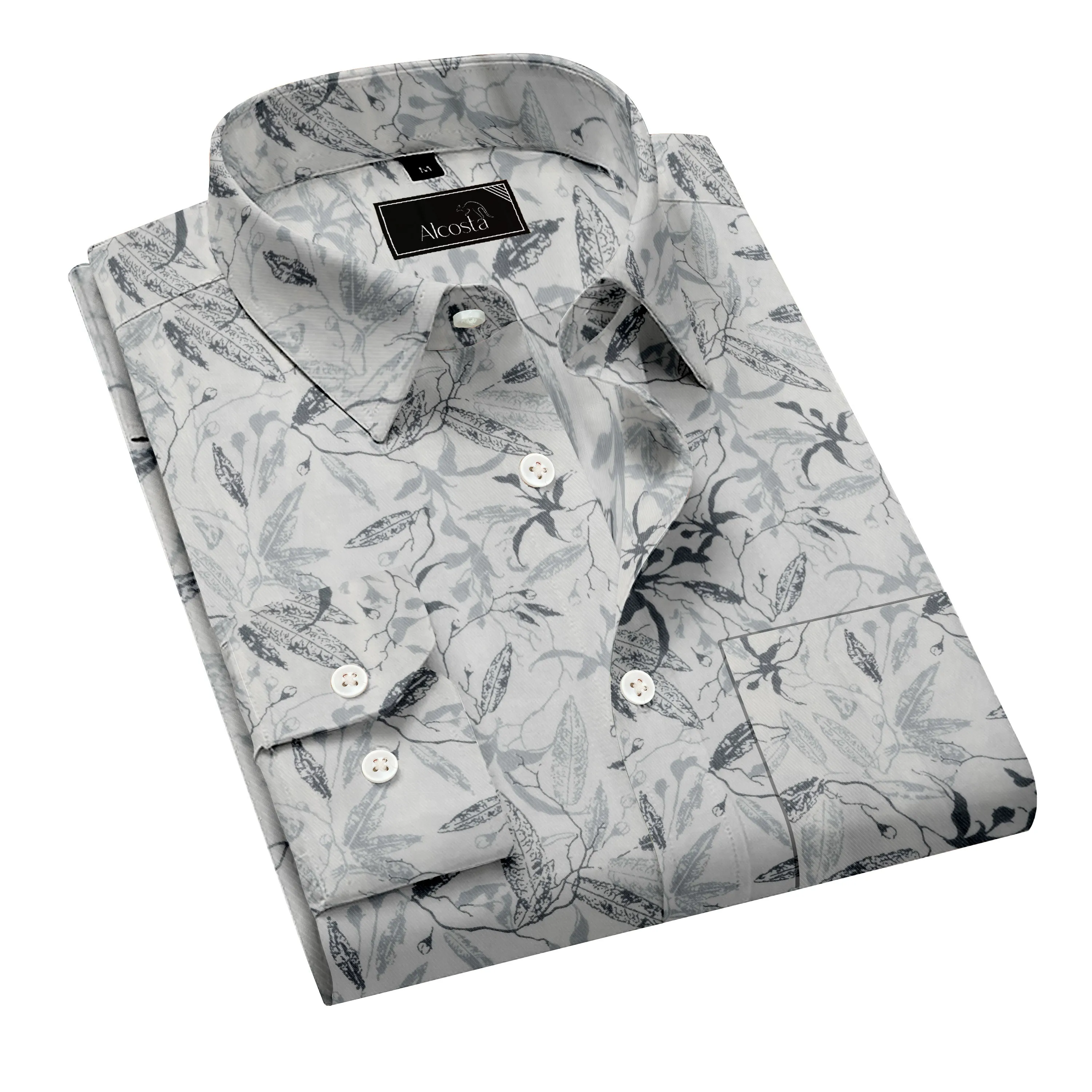 RELAXED PRINTED CASUAL COTTON SHIRT