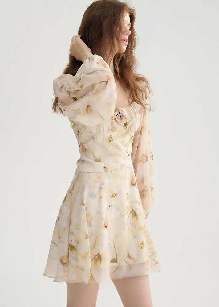 RETRO FLOWER RESORT DRESS