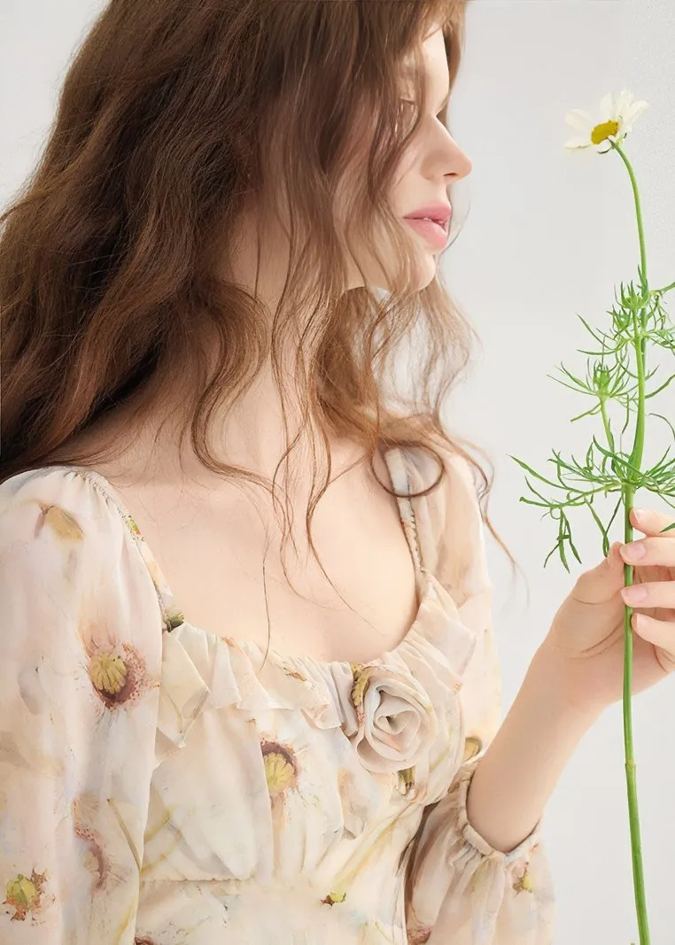 RETRO FLOWER RESORT DRESS