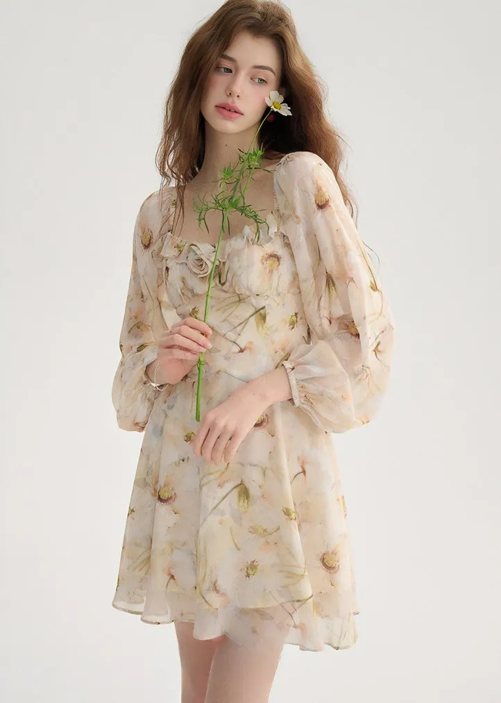 RETRO FLOWER RESORT DRESS