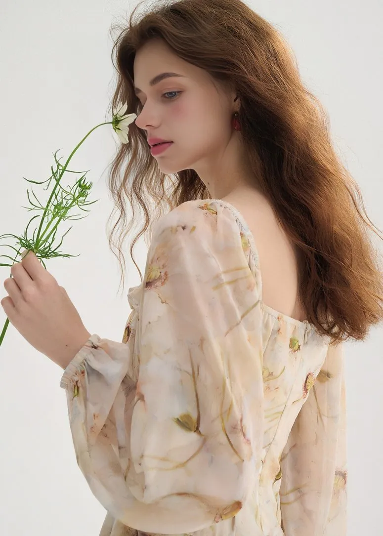 RETRO FLOWER RESORT DRESS
