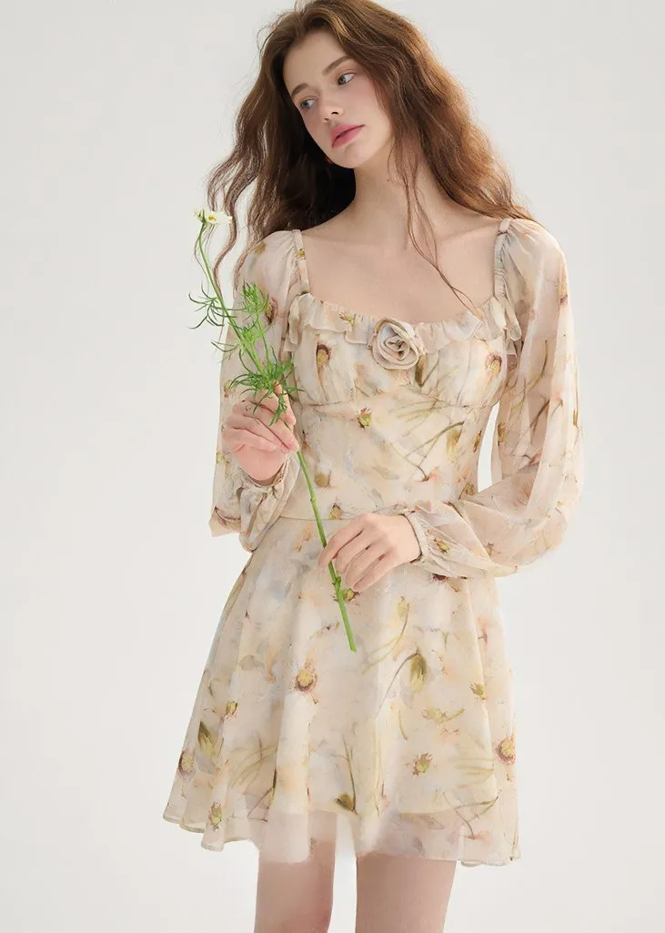 RETRO FLOWER RESORT DRESS