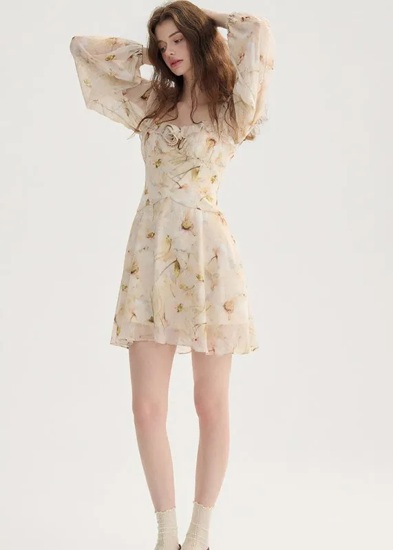 RETRO FLOWER RESORT DRESS