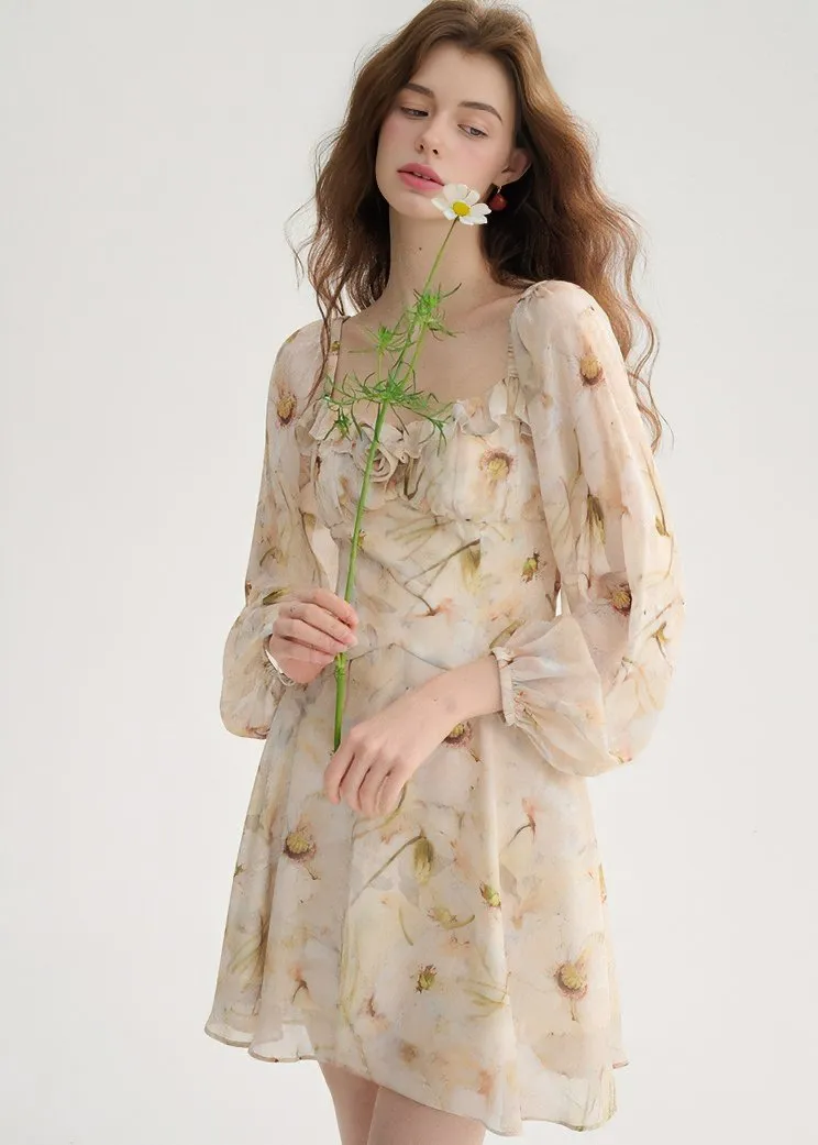 RETRO FLOWER RESORT DRESS