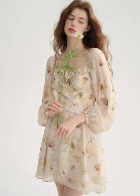 RETRO FLOWER RESORT DRESS