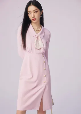 RIBBON TIE SHIRT DRESS