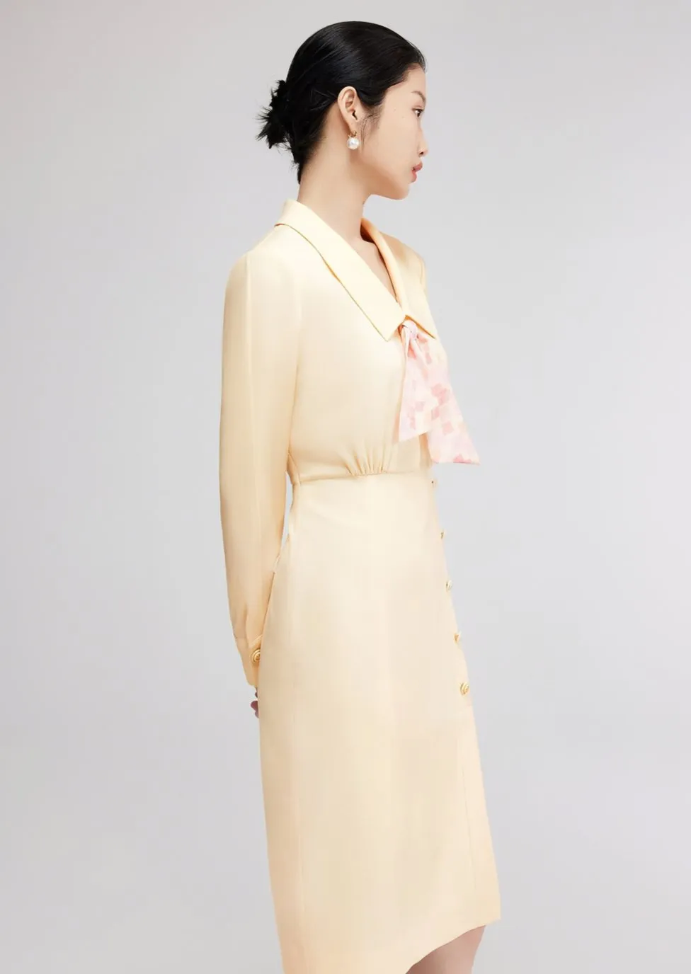 RIBBON TIE SHIRT DRESS